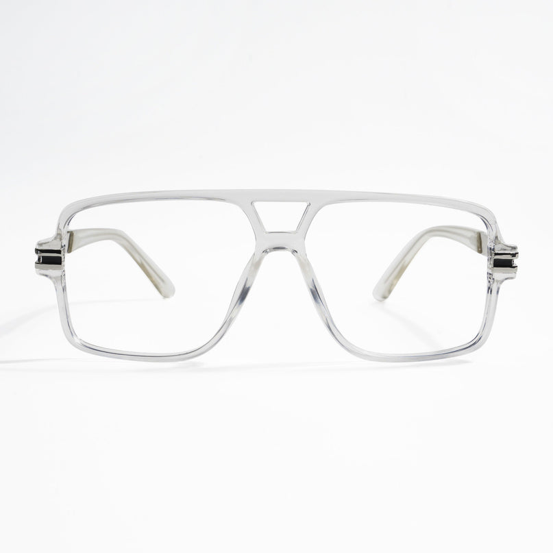 EyeJack Titex Transparent Wayfarer Eyeglasses for Men & Women (18905CL287-C7)