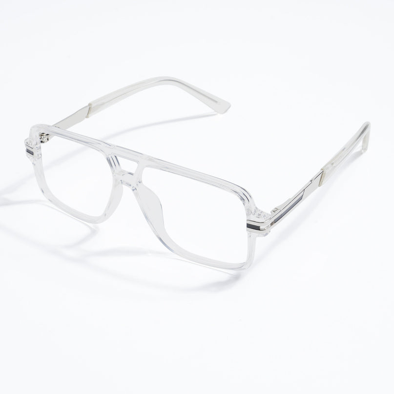 EyeJack Titex Transparent Wayfarer Eyeglasses for Men & Women (18905CL287-C7)