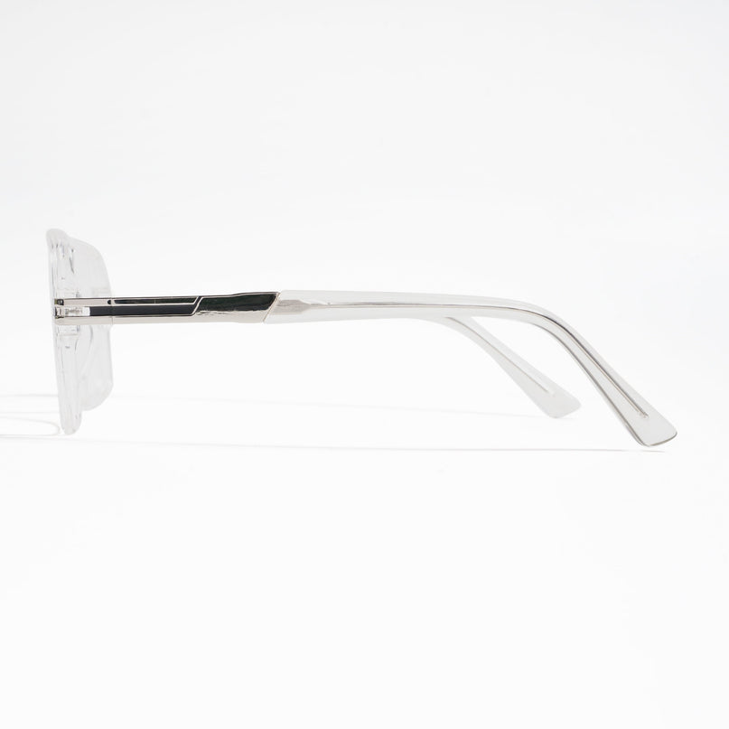 EyeJack Titex Transparent Wayfarer Eyeglasses for Men & Women (18905CL287-C7)