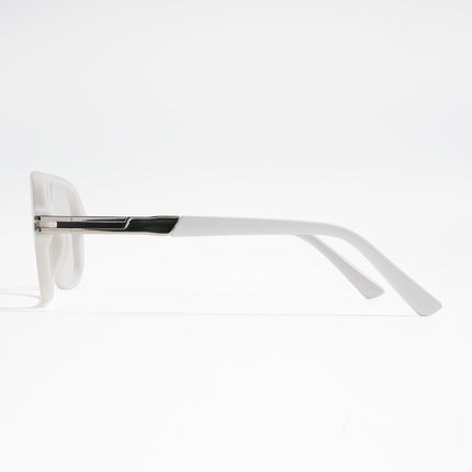 EyeJack Titex White Wayfarer Eyeglasses for Men & Women (18905CL288-C8)