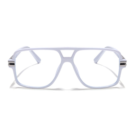 EyeJack Titex White Wayfarer Eyeglasses for Men & Women (18905CL288-C8)