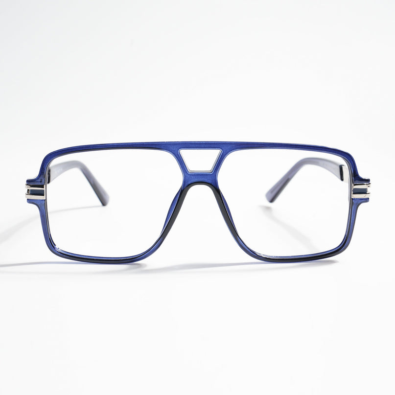EyeJack Titex Blue Wayfarer Eyeglasses for Men & Women (18905CL290-C10)