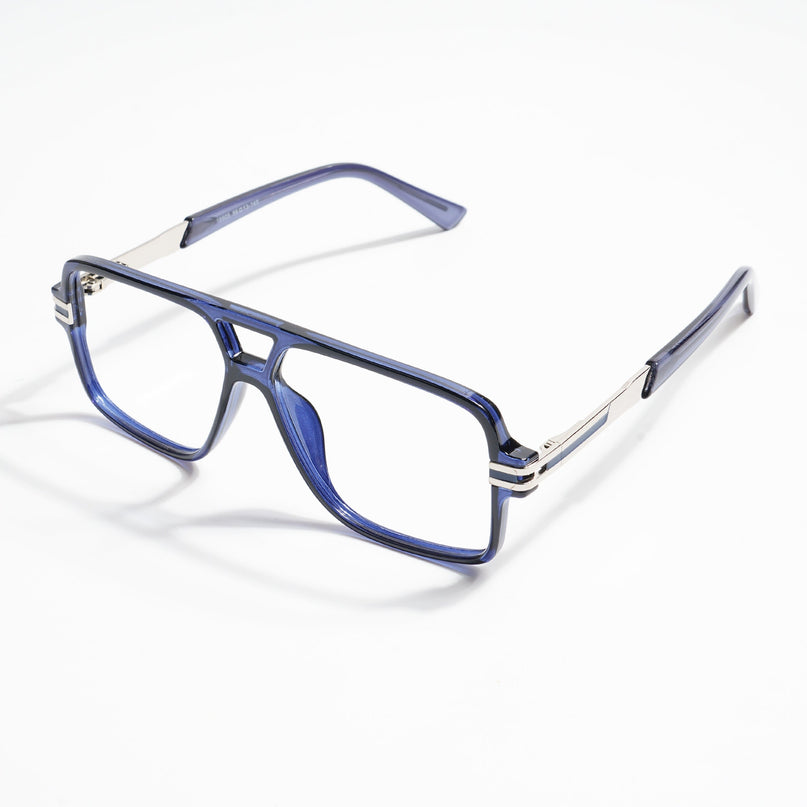 EyeJack Titex Blue Wayfarer Eyeglasses for Men & Women (18905CL290-C10)