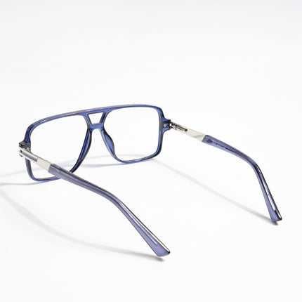 EyeJack Titex Blue Wayfarer Eyeglasses for Men & Women (18905CL290-C10)