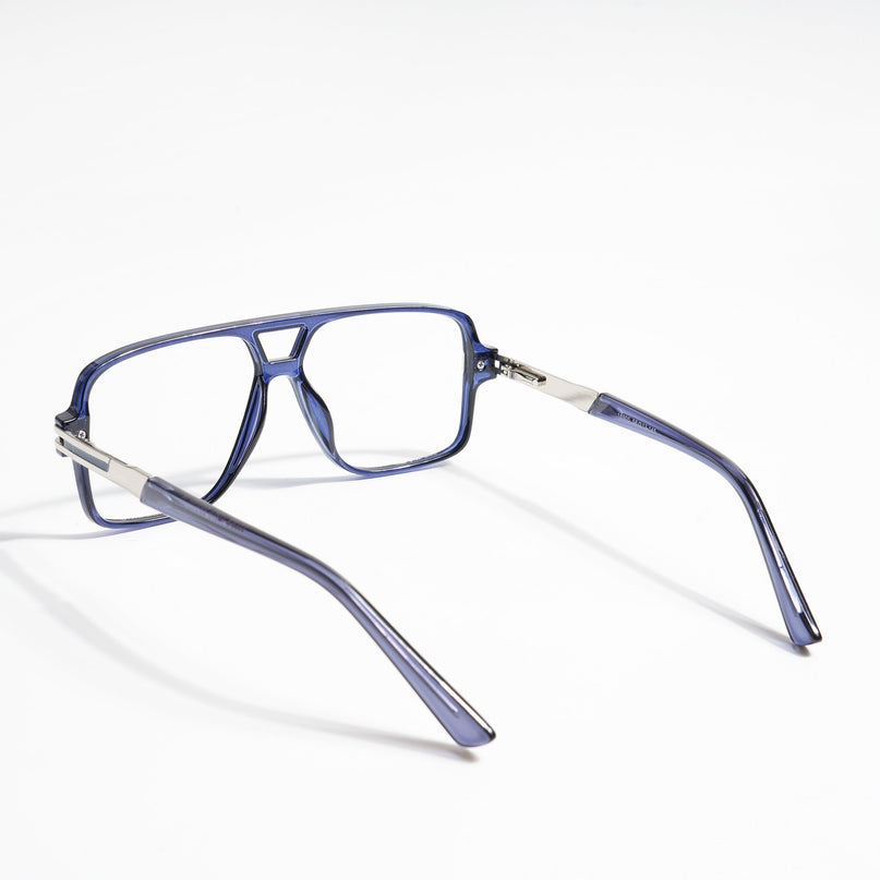 EyeJack Titex Blue Wayfarer Eyeglasses for Men & Women (18905CL290-C10)