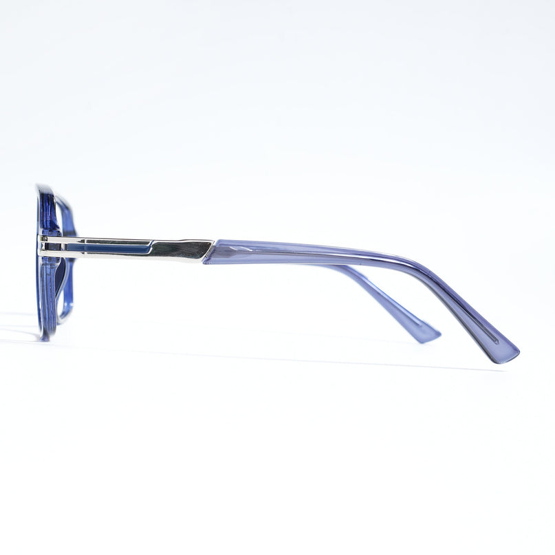 EyeJack Titex Blue Wayfarer Eyeglasses for Men & Women (18905CL290-C10)