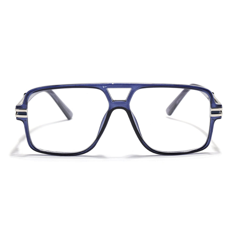 EyeJack Titex Blue Wayfarer Eyeglasses for Men & Women (18905CL290-C10)
