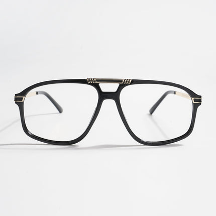 EyeJack Titex Shine Black & Golden Aviator Eyeglasses for Men & Women (18906CL294-C3)