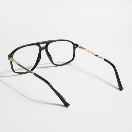 EyeJack Titex Shine Black & Golden Aviator Eyeglasses for Men & Women (18906CL294-C3)