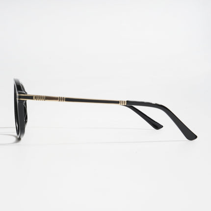 EyeJack Titex Shine Black & Golden Aviator Eyeglasses for Men & Women (18906CL294-C3)