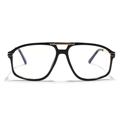 EyeJack Titex Shine Black & Golden Aviator Eyeglasses for Men & Women (18906CL294-C3)
