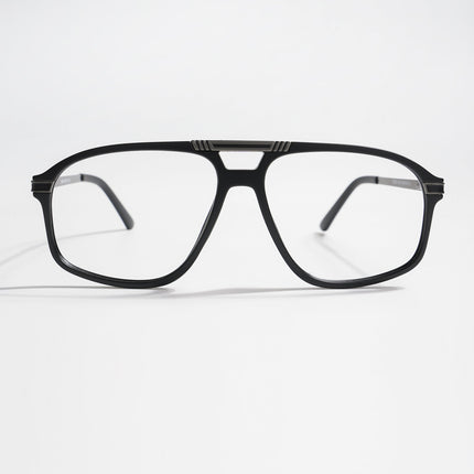 EyeJack Titex Matt Black & Grey Aviator Eyeglasses for Men & Women (18906CL295-C4)