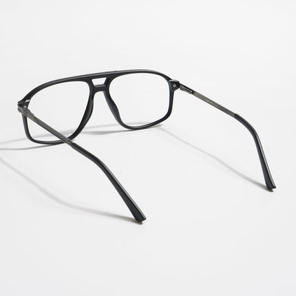 EyeJack Titex Matt Black & Grey Aviator Eyeglasses for Men & Women (18906CL295-C4)