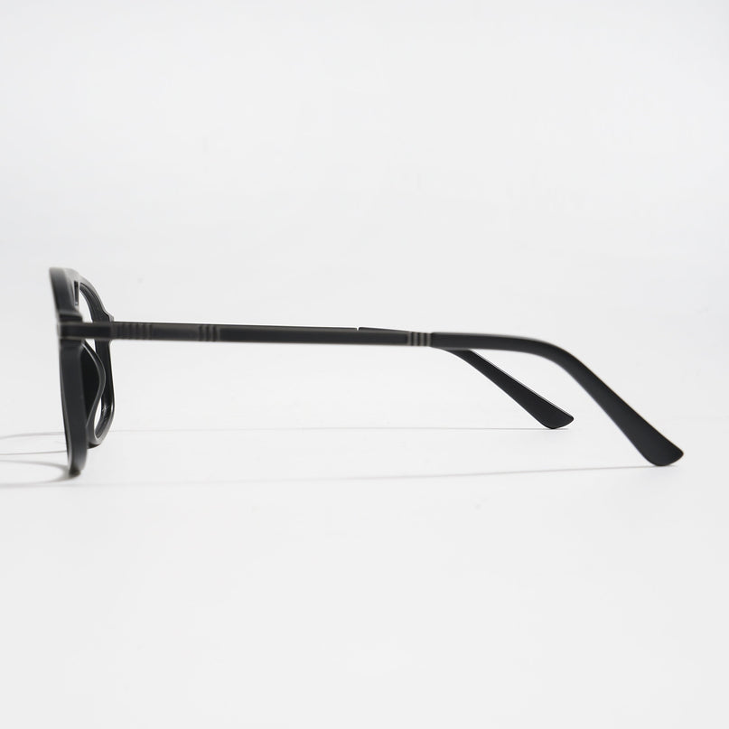 EyeJack Titex Matt Black & Grey Aviator Eyeglasses for Men & Women (18906CL295-C4)