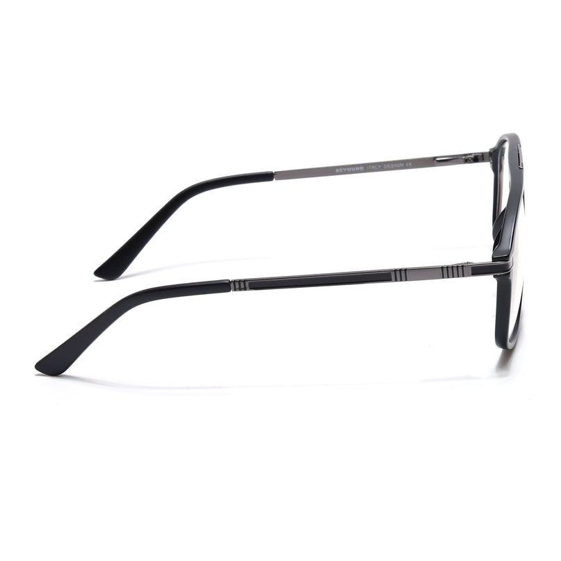 EyeJack Titex Matt Black & Grey Aviator Eyeglasses for Men & Women (18906CL295-C4)