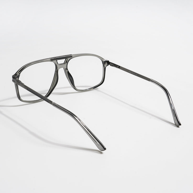 EyeJack Titex Shine Grey Aviator Eyeglasses for Men & Women (18906CL296-C5)