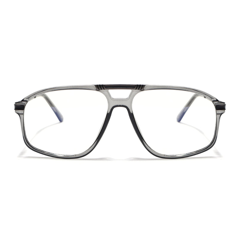EyeJack Titex Shine Grey Aviator Eyeglasses for Men & Women (18906CL296-C5)