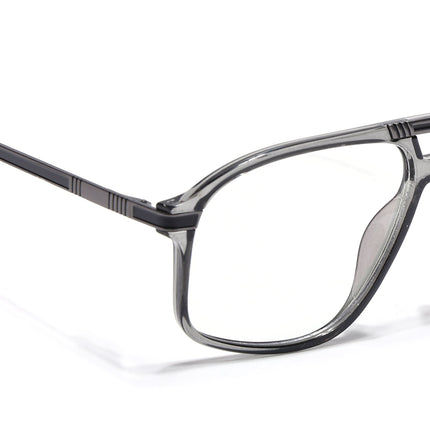 EyeJack Titex Shine Grey Aviator Eyeglasses for Men & Women (18906CL296-C5)