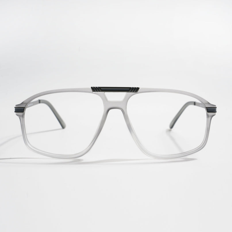 EyeJack Titex Matt Grey Aviator Eyeglasses for Men & Women (18906CL297-C6)