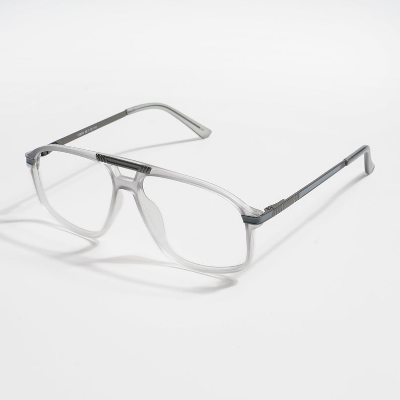 EyeJack Titex Matt Grey Aviator Eyeglasses for Men & Women (18906CL297-C6)