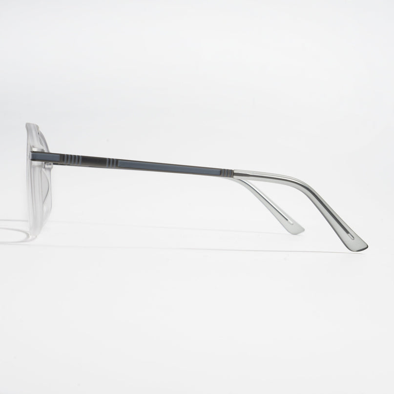 EyeJack Titex Matt Grey Aviator Eyeglasses for Men & Women (18906CL297-C6)