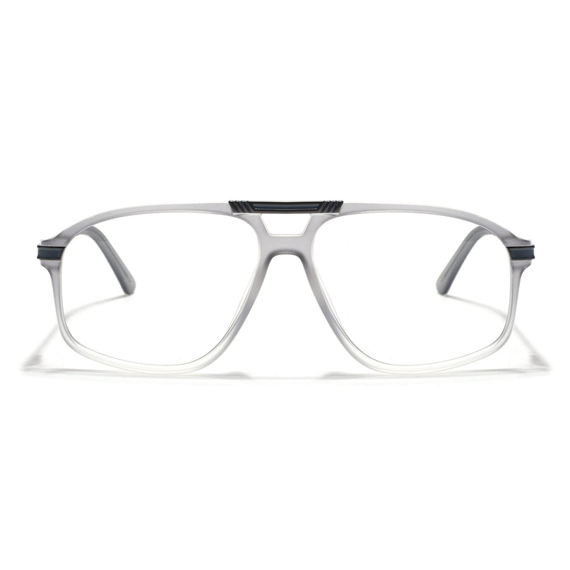 EyeJack Titex Matt Grey Aviator Eyeglasses for Men & Women (18906CL297-C6)
