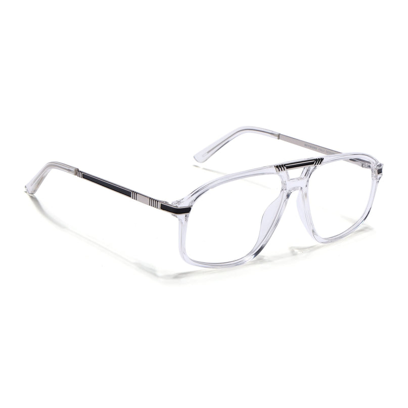 EyeJack Titex Transparent Aviator Eyeglasses for Men & Women (18906CL298-C7)