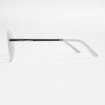 EyeJack Titex White Aviator Eyeglasses for Men & Women (18906CL299-C8)