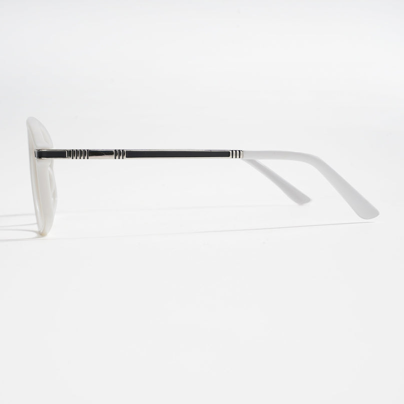 EyeJack Titex White Aviator Eyeglasses for Men & Women (18906CL299-C8)