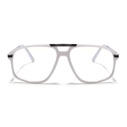 EyeJack Titex White Aviator Eyeglasses for Men & Women (18906CL299-C8)