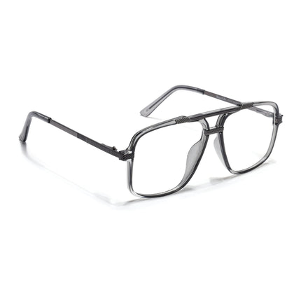 EyeJack Titex Shine Grey Wayfarer Eyeglasses for Men & Women (18907CL307-C5)