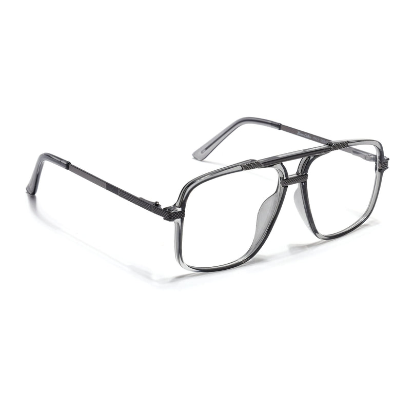 EyeJack Titex Shine Grey Wayfarer Eyeglasses for Men & Women (18907CL307-C5)