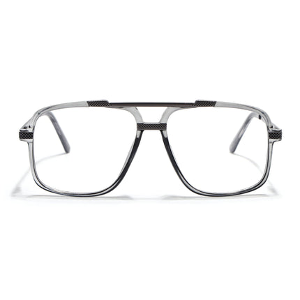 EyeJack Titex Shine Grey Wayfarer Eyeglasses for Men & Women (18907CL307-C5)