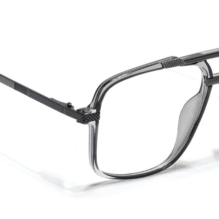 EyeJack Titex Shine Grey Wayfarer Eyeglasses for Men & Women (18907CL307-C5)