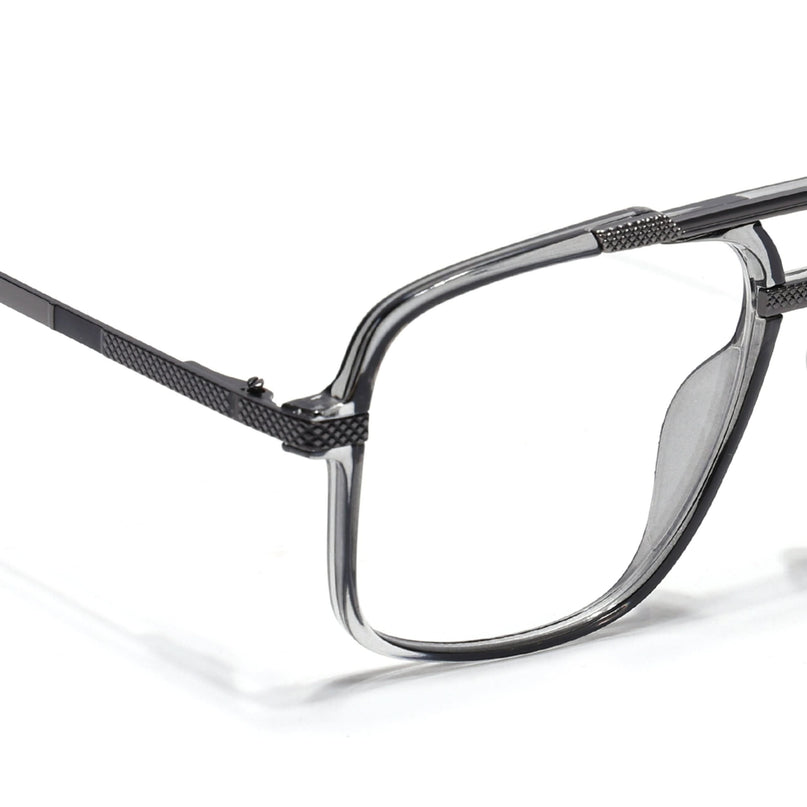 EyeJack Titex Shine Grey Wayfarer Eyeglasses for Men & Women (18907CL307-C5)