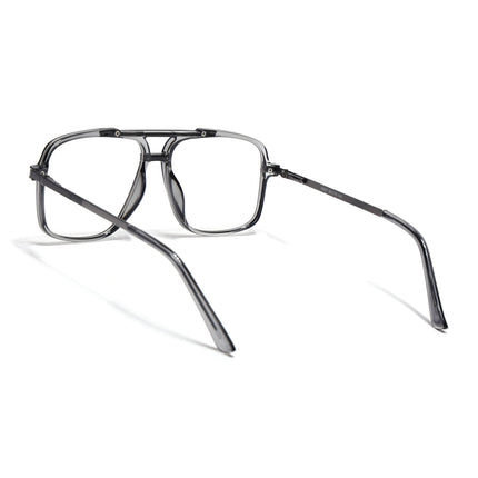 EyeJack Titex Shine Grey Wayfarer Eyeglasses for Men & Women (18907CL307-C5)