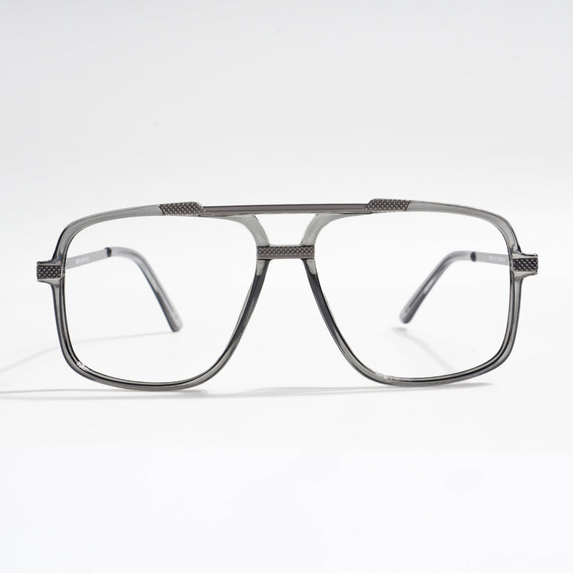 EyeJack Titex Shine Grey Wayfarer Eyeglasses for Men & Women (18907CL307-C5)