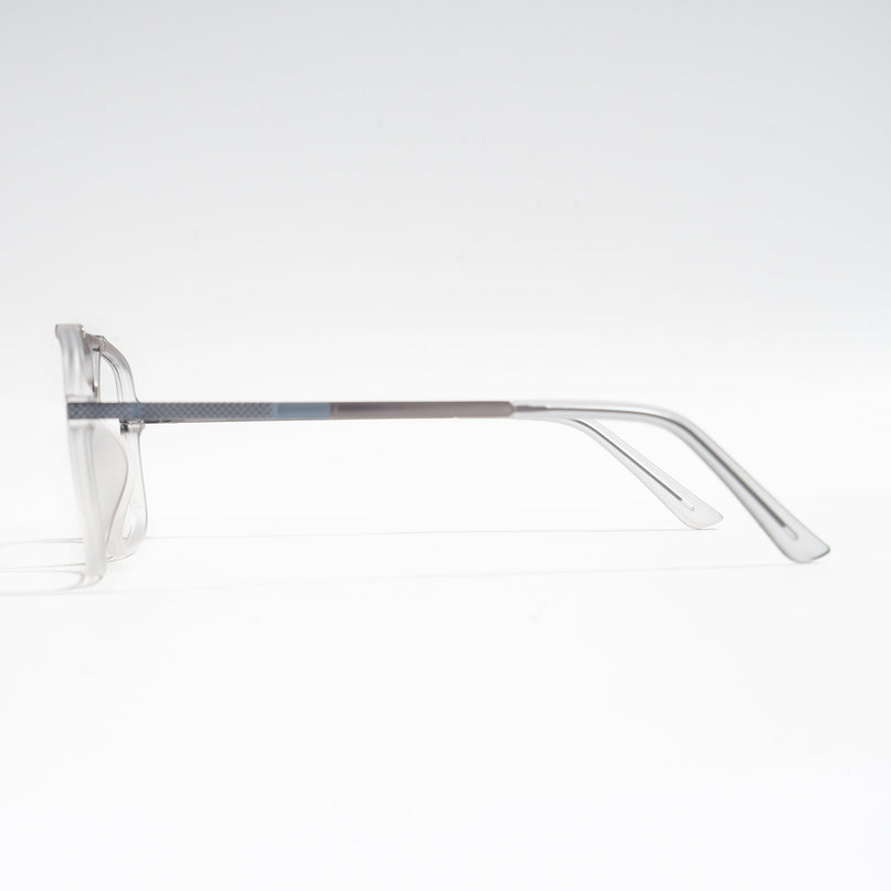 EyeJack Titex Matt Grey Wayfarer Eyeglasses for Men & Women (18907CL308-C6)