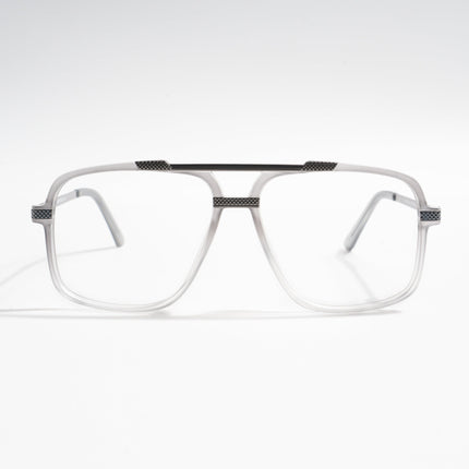 EyeJack Titex Matt Grey Wayfarer Eyeglasses for Men & Women (18907CL308-C6)