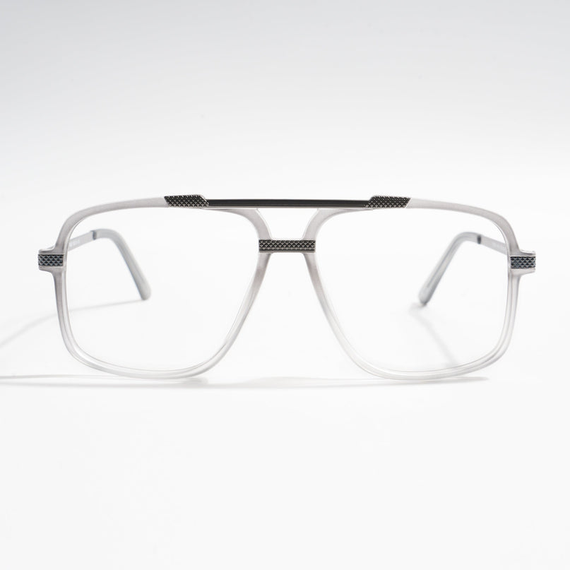 EyeJack Titex Matt Grey Wayfarer Eyeglasses for Men & Women (18907CL308-C6)