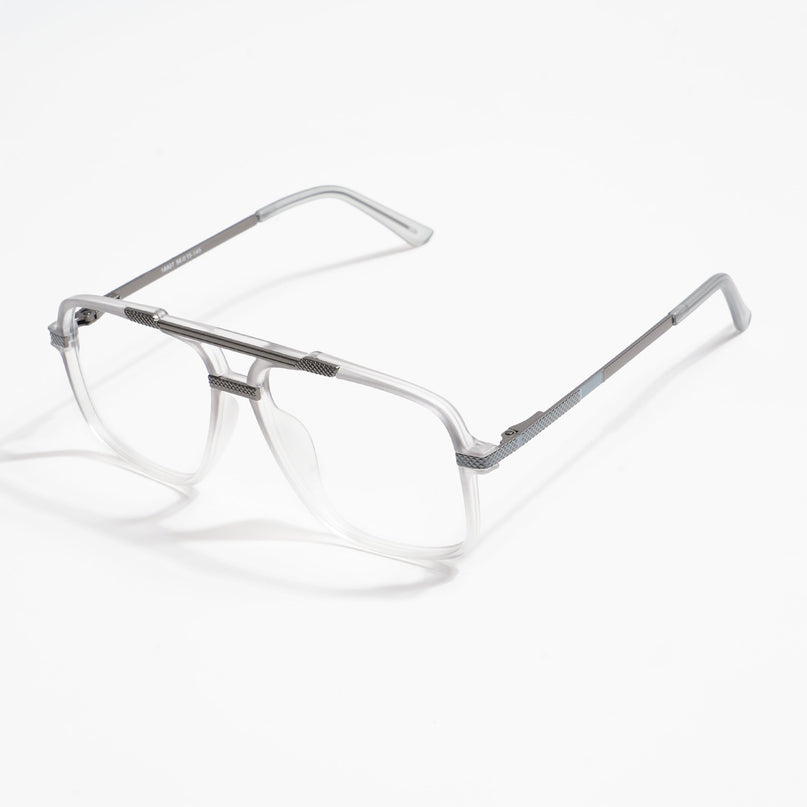EyeJack Titex Matt Grey Wayfarer Eyeglasses for Men & Women (18907CL308-C6)