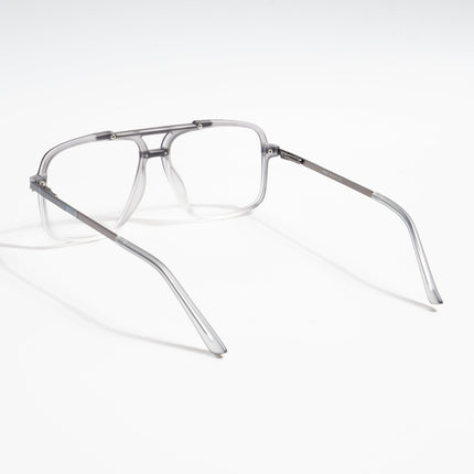 EyeJack Titex Matt Grey Wayfarer Eyeglasses for Men & Women (18907CL308-C6)