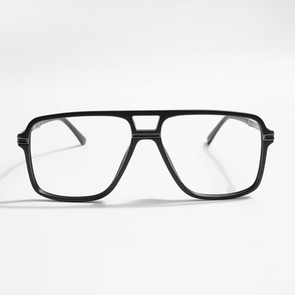 EyeJack Titex Matt Black & Grey Wayfarer Eyeglasses for Men & Women (18908CL317-C4)
