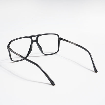EyeJack Titex Matt Black & Grey Wayfarer Eyeglasses for Men & Women (18908CL317-C4)