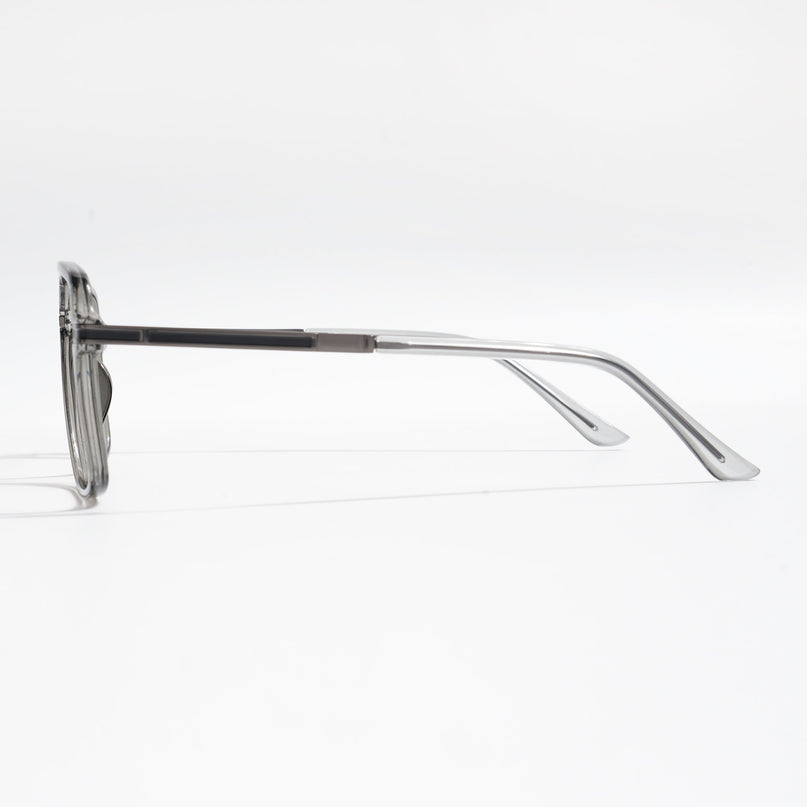 EyeJack Titex Shine Grey Wayfarer Eyeglasses for Men & Women (18908CL318-C5)