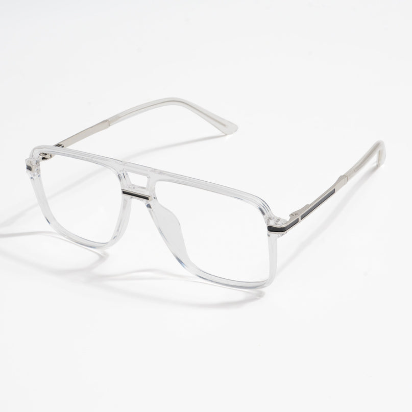 EyeJack Titex Transparent Wayfarer Eyeglasses for Men & Women (18908CL320-C7)
