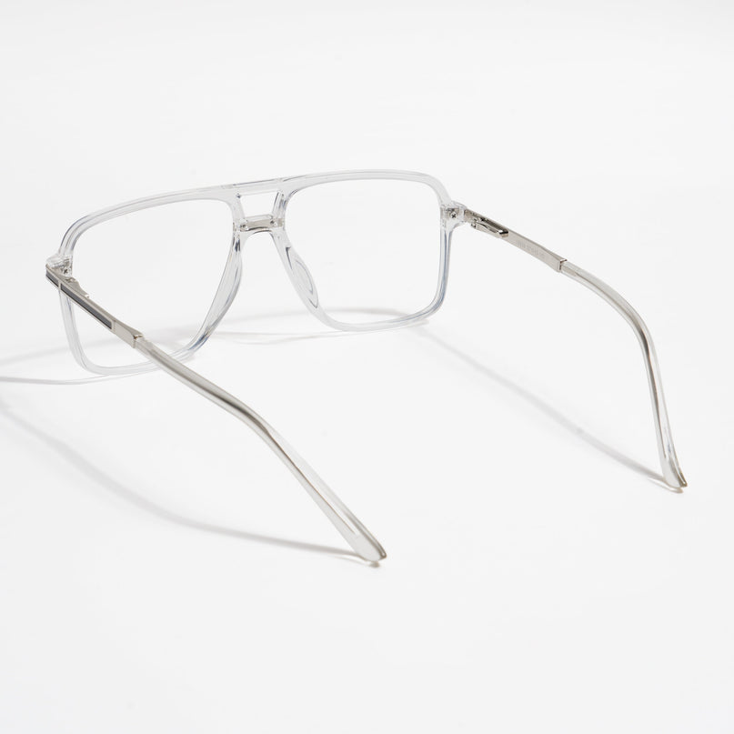 EyeJack Titex Transparent Wayfarer Eyeglasses for Men & Women (18908CL320-C7)