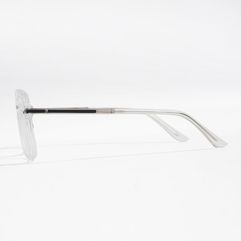 EyeJack Titex Transparent Wayfarer Eyeglasses for Men & Women (18908CL320-C7)
