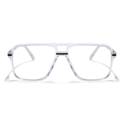 EyeJack Titex Transparent Wayfarer Eyeglasses for Men & Women (18908CL320-C7)