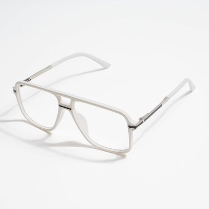 EyeJack Titex White Wayfarer Eyeglasses for Men & Women (18908CL321-C8)